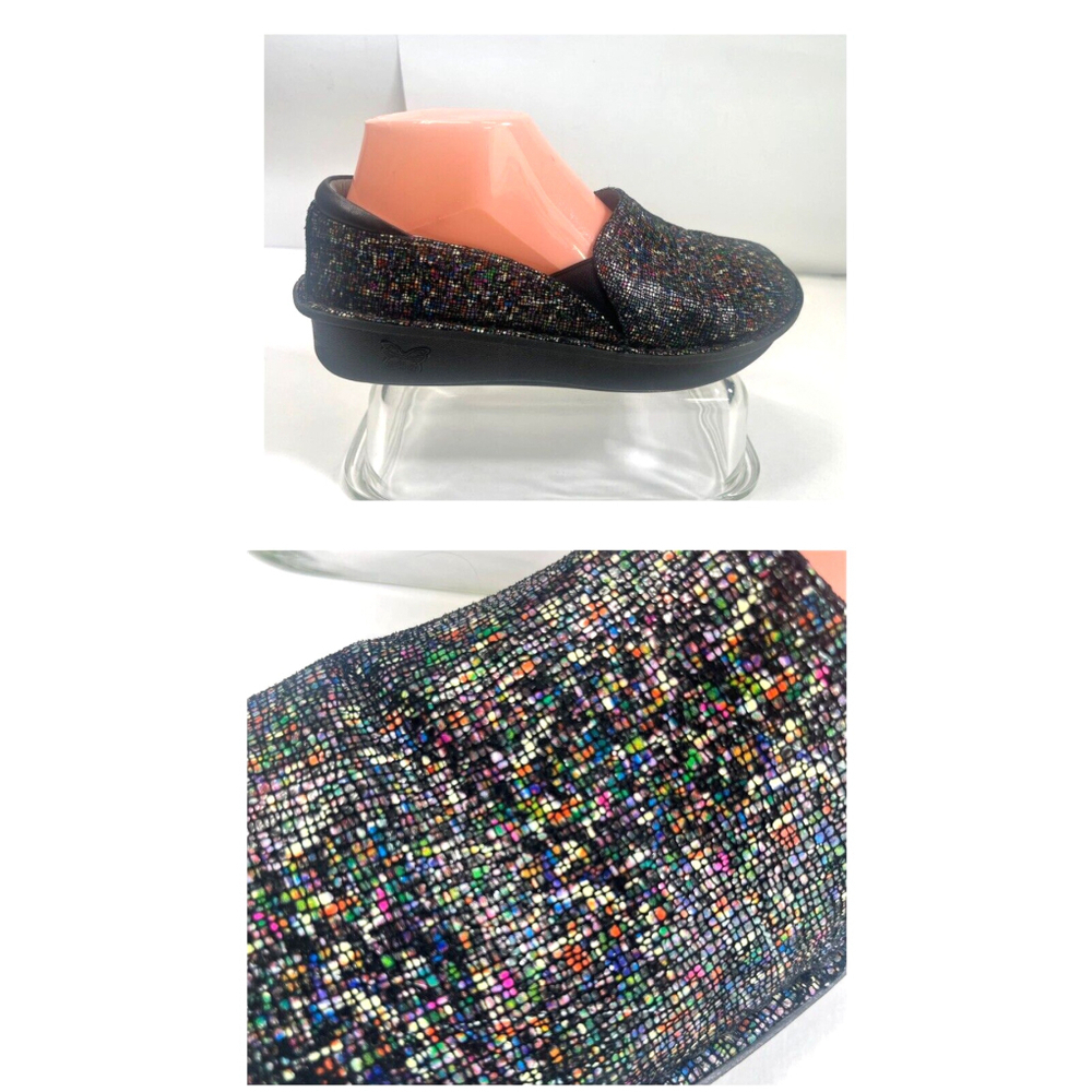 Alegria Womens Black‎ Rainbow Clog Mule Shoes Size 9 US 39 EU Deb-476